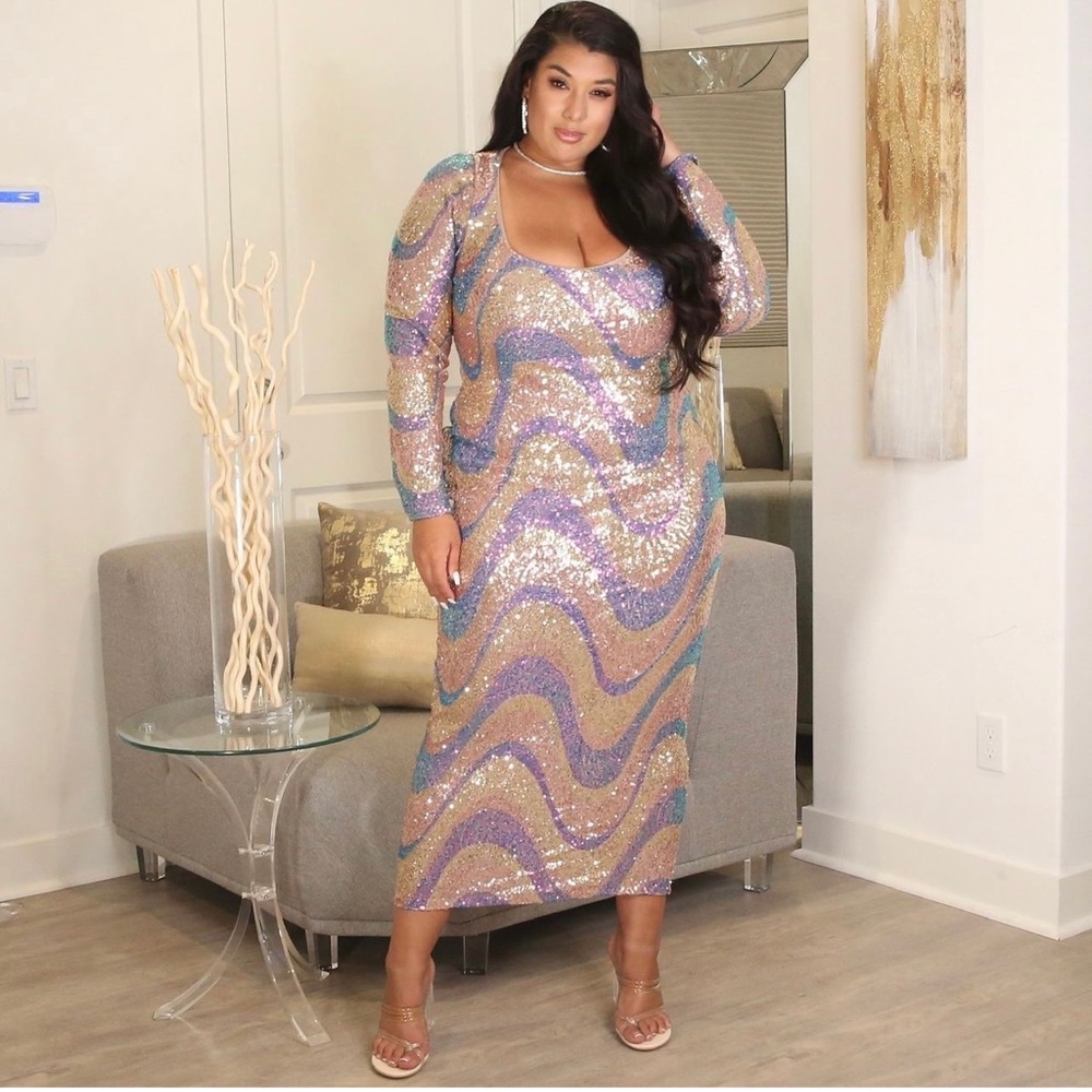Shine Bright Sequins Maxi Dress (Multi)